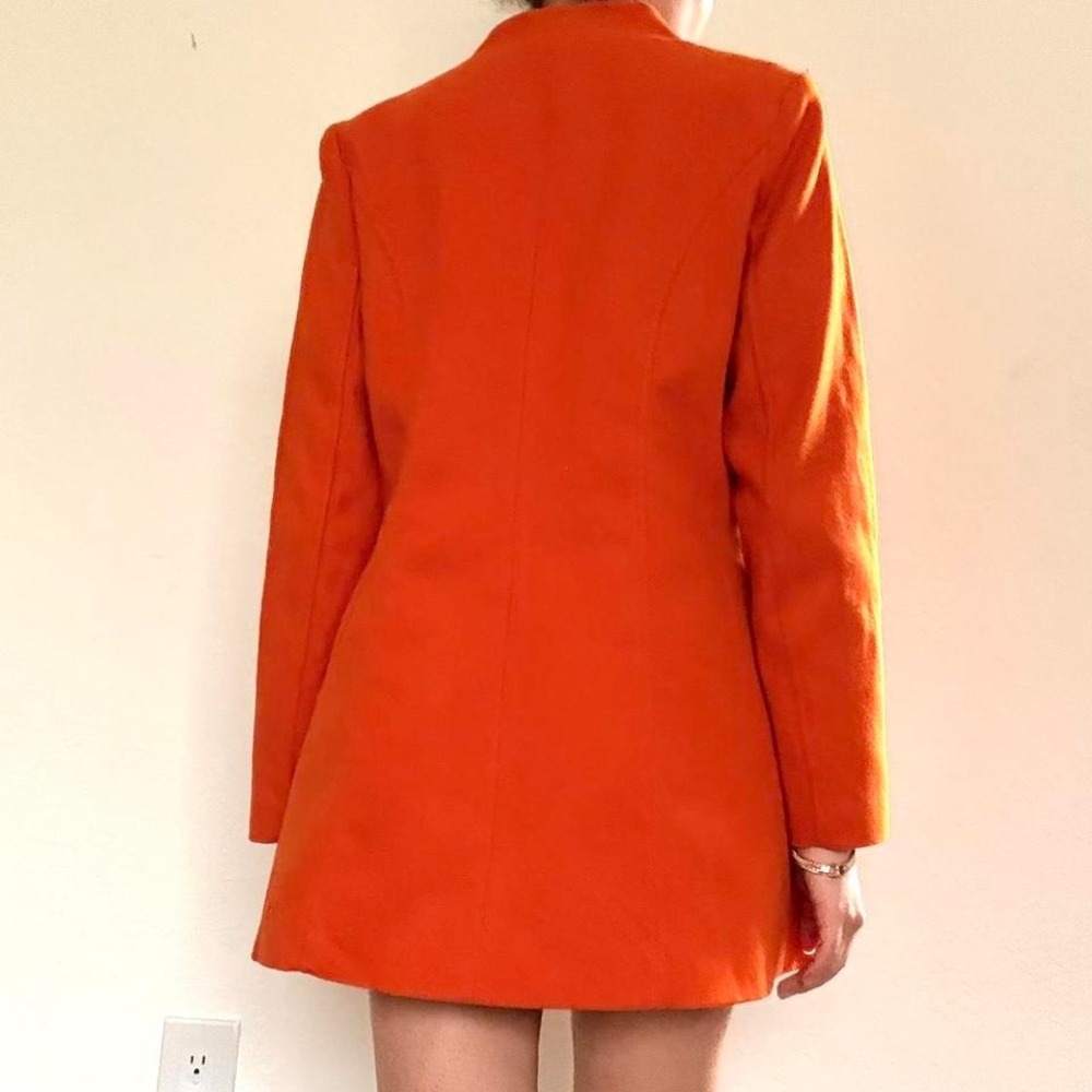 Bright Orange Structured Button Coat - image 3